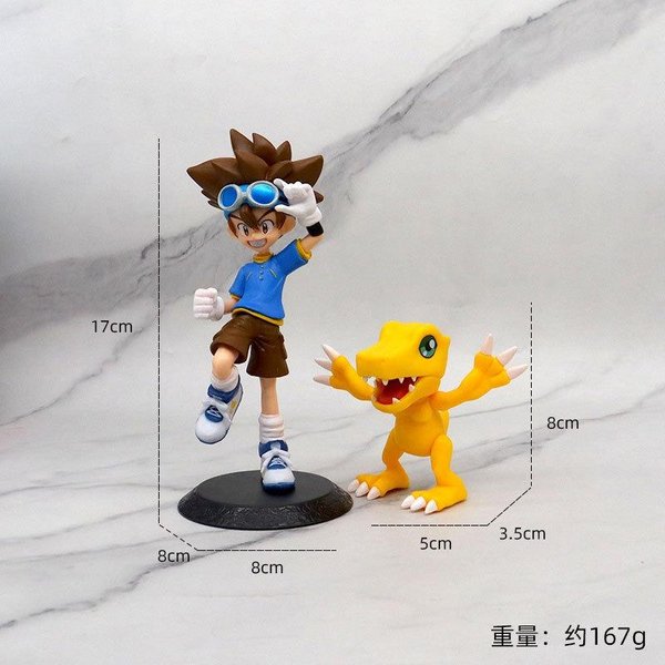Figura De Anime Digimon Adventure Yagami Taichi Ishida Yamato Yagami Hikari Takaru Modelo De AccióN Decoraciones Juguetes De PVC Regalos-image