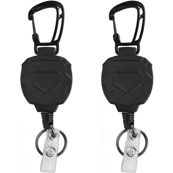 2PCS Llavero RetráCtil MosquetóN MagnéTico Clip Para CinturóN Anillo Para Llaves Con Acero Inoxidable RetráCtil-image