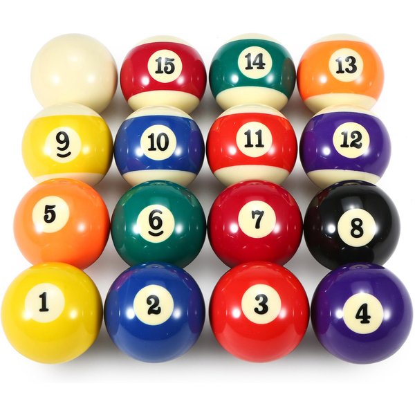 Bola De Billar Para Adultos De 57.2 Mm Juego De Bolas De Pool TamañO Completo EstáNdar Americano Juego De Bolas De Billar 16 Bolas Resina SintéTica Duradera M-image
