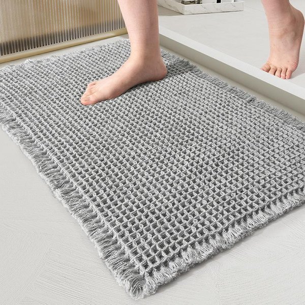 Mata ŁAzienkowa Tkana Mata PodłOgowa Mata PodłOgowa Do ŁAzienki WejśCie ChłOnna Dywanik Domowy Toaleta AntypośLizgowa Mata Na Stopy Mata Drzwiowa ŁAzienkowa 61X92Cm 24X36.2In-image