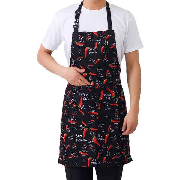 1 Delantal De Cocina, Delantal De Chef Con Bolsillos, Delantal Sin Mangas Para Catering, Para Hombre Y Mujer, Para Barbacoa, Camarero, Accesorios De Cocina.-image