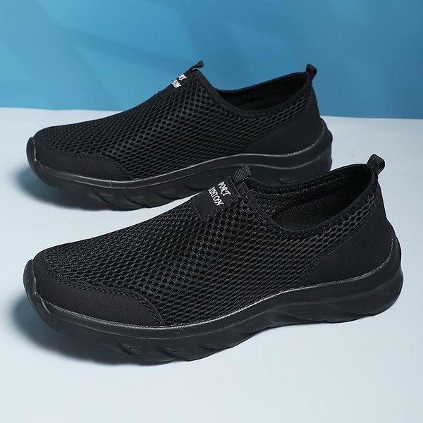 Tuinanle Letnie Siatkowe MęSkie Buty Lekkie Trampki MęSkie Modne Buty Do Chodzenia Na Co Dzień OddychająCe Mokasyny 40 Gray-image