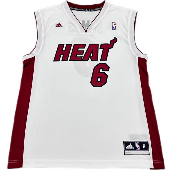 ColaboracióN Adidas X NBA Miami Heat James Moda CóModo Suave Amigable Con La Piel Camiseta De Baloncesto Unisex Camiseta Blanca 7818A-331-AEB1382 L White-image