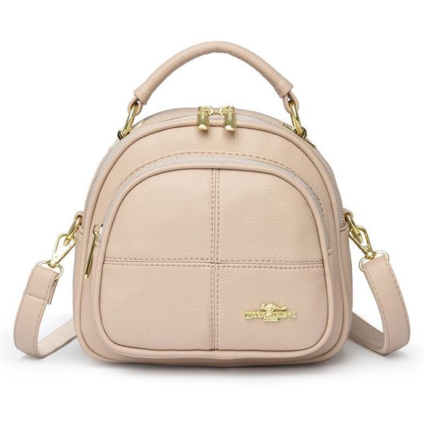Bolso Multifuncional Bolso De Hombro Bolso Cruzado Mochila Bolso De Moda Para Mamá Caliente Mochila Doble PequeñA-image