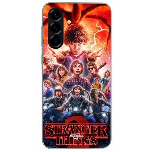 Funda - Maniacase - Samsung Galaxy A56 - Silicona - Negro - Stranger Things Temporada 2 Negro-image