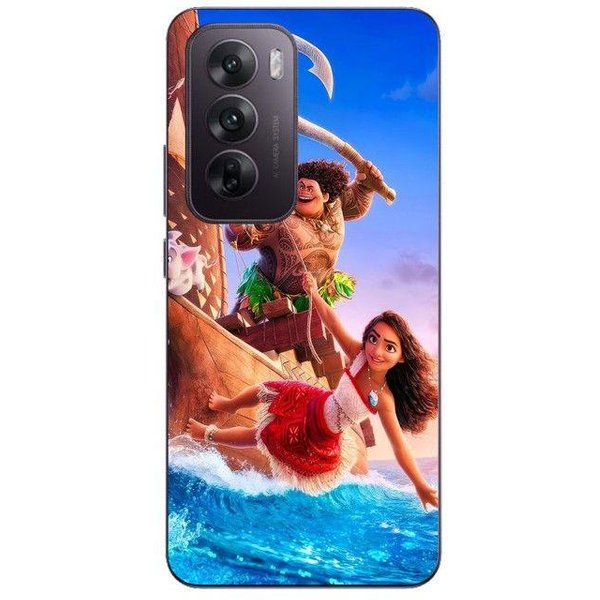 Coque De TéLéPhone - Maniacase - Oppo Reno 12 5G - Vaiana Maui - Silicone - Souple Negro-image