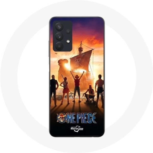 Funda - Maniacase - Samsung Galaxy A32 5G - Flexible - Negra - PóSter De One Piece Tripulaciones Arte Temporada 1-image