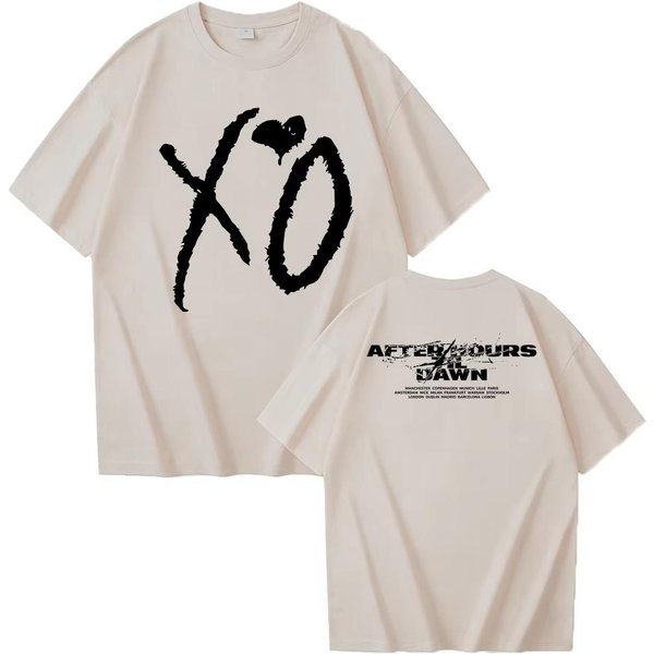 The Weeknd After Hours Til Dawn 2026 Tour Unisex Harajuku Style Koszulka Z KróTkim RęKawem Prezent Dla Fana Unisex I Unisex Koszulka M Black-image