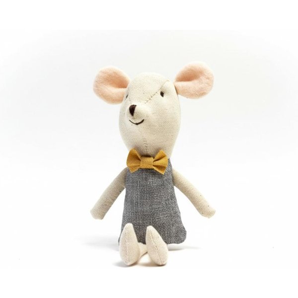 Urocze MałE Myszki Pluszowe Lalki Mini Pluszaki BożE Narodzenie Urodziny Prezenty Dla Dzieci Rodzina Domek Dla Lalek 10Cm-30M Beige-image