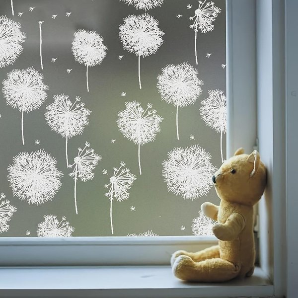 1 Rolka Samoprzylepnej Folii Okiennej Z Dmuchawcami ZapewniająCej Prywatność, Kontrolę CiepłA, Ochronę Przed Uv, Nieprzezroczyste Naklejki Okienne, Folia Specjalna Na Drzwi I Okna 4M Gray-image