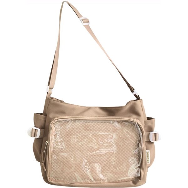 JapońSki Styl DużA Pojemność DziewczęCa Torba Szkolna Pcv PłóTno Itabag Itabag Harajuku PVC Torba Tote Kobiety Ita Torba Na Ramię-image