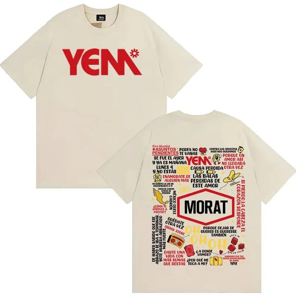 Camiseta Estampada Morat Asuntos Pendientes Yem Para Hombre Y Mujer Harajuku Hip Hop Vintage Camisetas De AlgodóN Casual De Manga Corta 4XL White-image