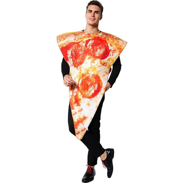 Zabawny Kostium Pizzy Dla DorosłYch Halloween Jedzenie Cosplay Rodzinne Stroje Grupowe Karnawał Wielkanoc Purim Przebranie One Size-image