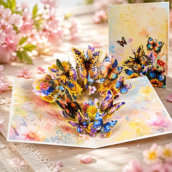 Tarjetas De FelicitacióN Con Flores Pop-Up 3D Tarjeta De Boda Tarjeta De Aniversario AccióN De Gracias DíA De San ValentíN Regalo De CumpleañOs Tarjeta De Agradecimiento Tarjetas Hechas A Mano-image