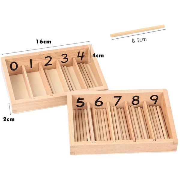 Juego Montessori Para NiñOs, Juguete De MatemáTicas, Aprendizaje De NúMeros, GeometríA, Juguete De Madera, Conteo Fraccionario, Caja De Huso Educativo Temprano, Material DidáCtico-image