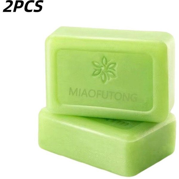 Pastilla De JabóN De Aceite De ÁRbol De Té De 115 G Para Hombres Mujeres Extracto Natural De Planta JabóN Artesanal Limpieza Profunda Calmante Para Piel Seca Exfoliar Piel 2Pcs-image