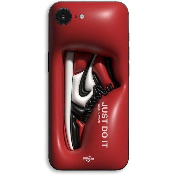Etui Na Telefon - Maniacase - Iphone Se 2024 - Silikon Tpu - Czarne - Air Jordan Ikoniczne Just Do It Czarny-image