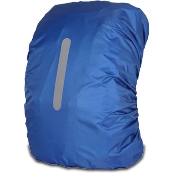Funda De Lluvia Impermeable Reflectante Para Mochila Funda Segura Para Lluvia Ligera Estuche Bolsa Senderismo Deporte Ciclismo Nocturno Acampada Al Aire Libre 20L Blue-image