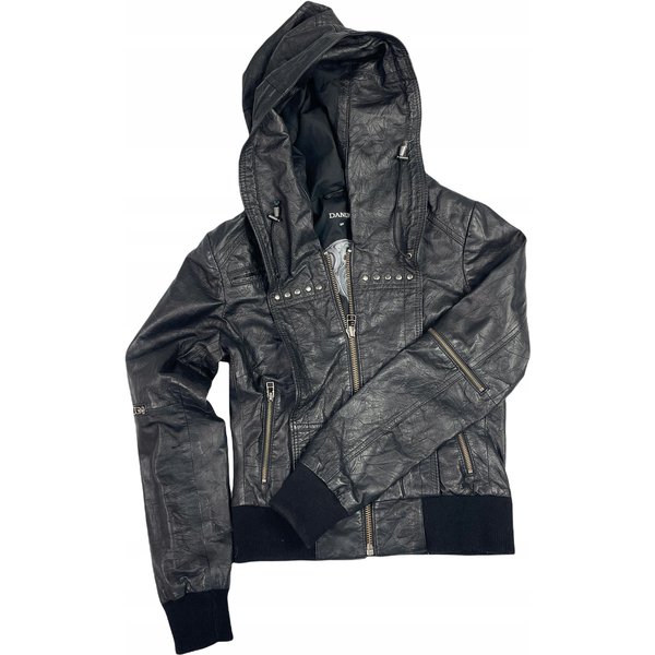 Chaqueta Biker De Cuero Negro Danier XS - Usada Black-image