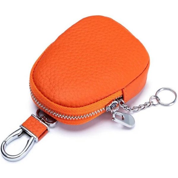 Cartera De Cuero Genuino Mini Monedero Multifuncional Estuche Para Guardar Llaves Bolsa Universal Para Auriculares Monedero Personalizado Verde-image