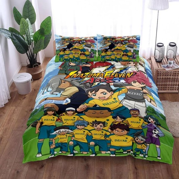 Kolekcja Poszew Na KołDrę ChłOpcy Z Inazuma Eleven Rozmiary KróLewski KróLowej PodwóJny PełNy PodwóJny Pojedynczy Z Kolekcją PośCieli 140X200Cm 3Pcs-image