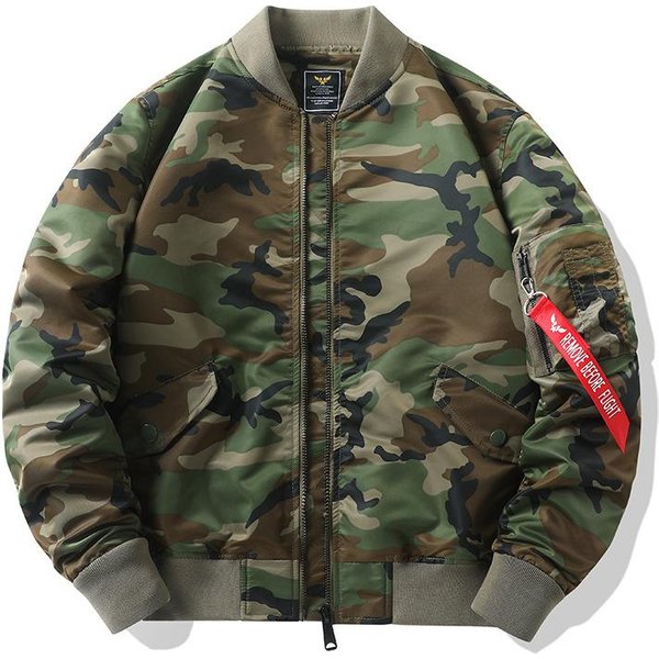 Chaqueta De Camuflaje De OtoñO E Invierno Con AlgodóN/Chaqueta Fina De Piloto De La Fuerza AéRea Chaqueta De Vuelo Para Hombre XL Black-image