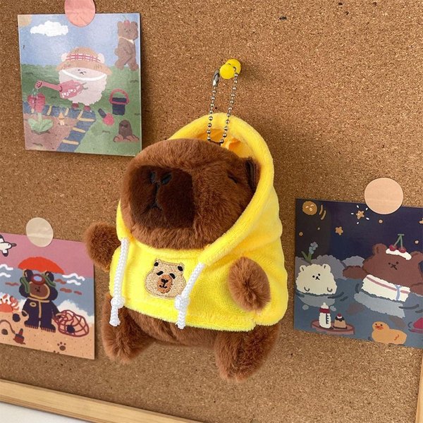 Urocza Pluszowa Kapibara Bluza Z Kapturem I SkrzydłAmi Symulacja Lalki MałY Rozmiar Pluszaki Anime Puszysta Zabawka Impreza Urodzinowa-image
