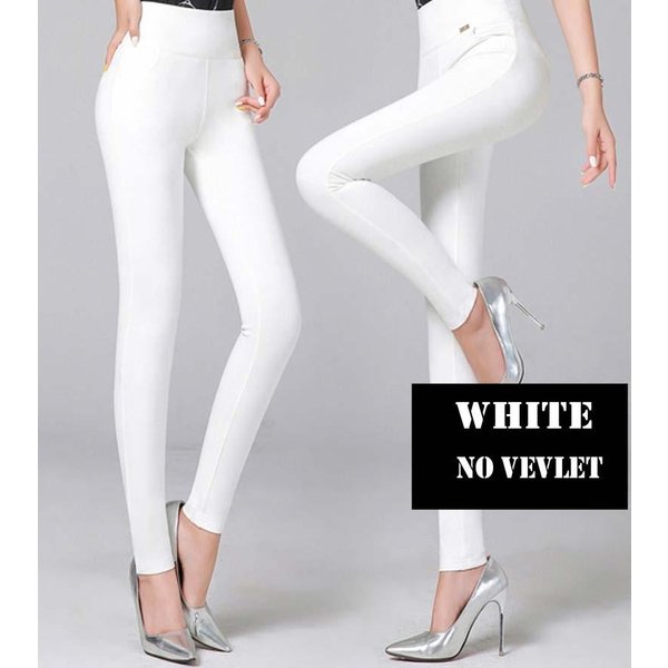 Wysokiej JakośCi Spodnie OłóWkowe Capris Damskie 2022 Letni Styl Wysokiej Talii Elastyczne Spodnie ObcisłE Spodnie Damskie Kobieta Pantalon Femme Xxxxl White-image