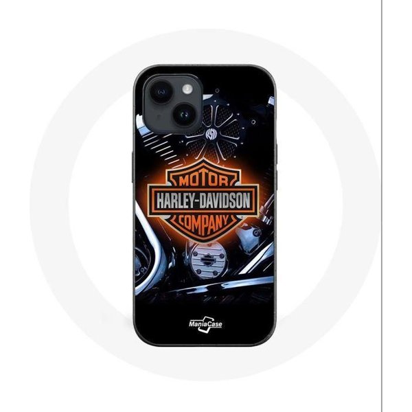 Etui Na Iphone 14 - Harley Davidson - Logo - MięKkie - Czarne - Mieszane-image