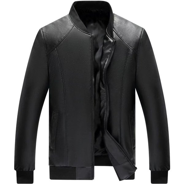 Chaqueta De Cuero Para Hombre Tendencia Primavera Y OtoñO Holgada Fina VersióN Coreana Chaqueta Para Hombre Juventud 5XL Black-image