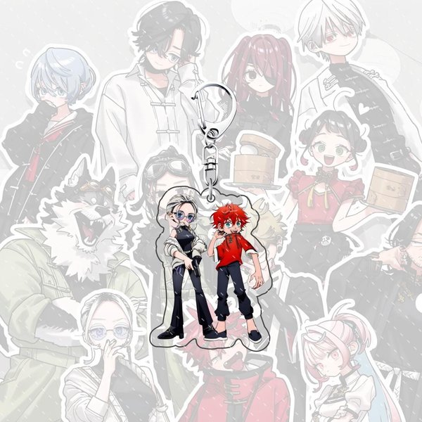 Anime Gokurakugai 6 Cm Akrylowy Brelok Do Plecaka Postać Aruma Tao Saotome Nei Takarai Tatsuomi Ban Dekoracja Uroczy Prezent 6 Cm White-image