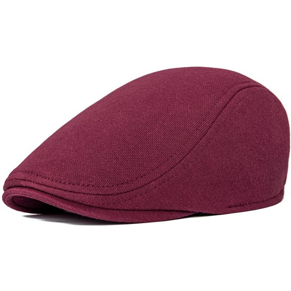 Voboom MięKka BawełNiana Czapka Irlandzka Golfowa Ivy Jeff Czapki Wiosna Lato MężCzyźNi Kobiety Cabbie Newsboy Driver Czapka Gatsby Boina 58-60Cm Burgund-image