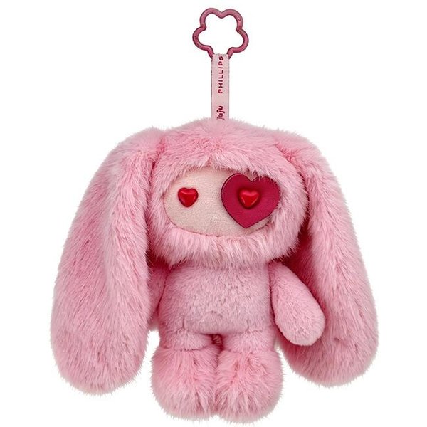 Kawaii Juju KróLik Serce Oczy Pluszowy Breloczek Uroczy DłUgie Uszy KróLiczek Pluszowa Lalka Wisiorek Do Torebki Breloczek Do Kluczy Samochodowych Zabawki Prezent Dla Dziewczynek Pink-image