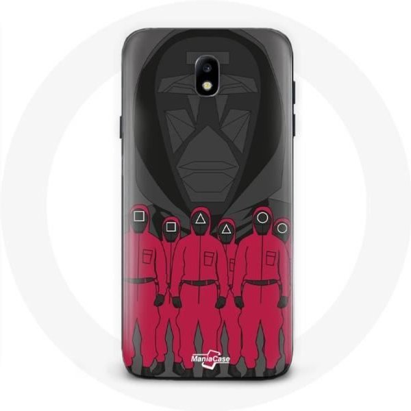 Coque Pour Samsung Galaxy J7 2017 Squid Game Affiche Masques Personnages-image