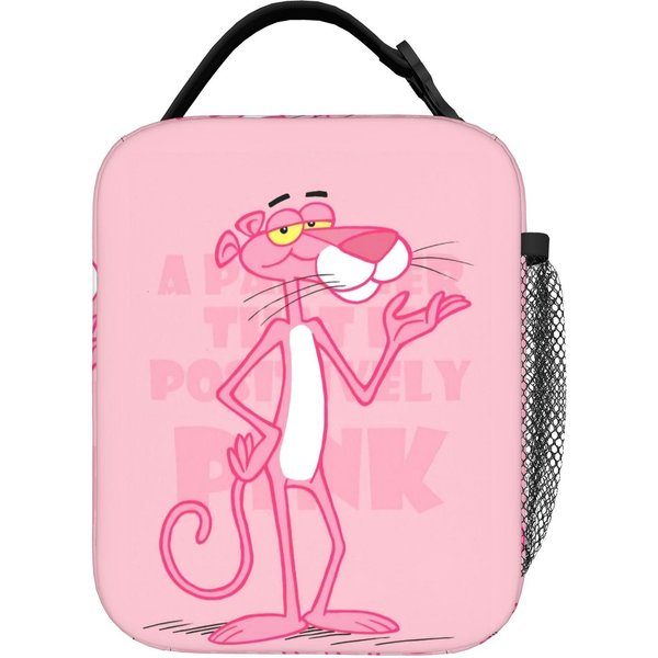 Linda Bolsa De Almuerzo Aislante Panteras Rosas Bolsa Refrigeradora Reutilizable, Contenedor De Comida Bolsa Tote A Prueba De Fugas Fiambrera Bolsas De Almacenamiento De Alimentos Para Exteriores One Size-image