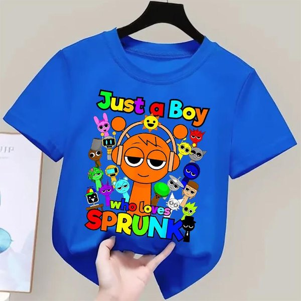 Letnia Gra Sprunki Incredibox KreskóWkowy Nadruk BawełNiane Koszulki DziecięCe ChłOpcy Codzienne KróTki RęKaw Ubrania Dla NiemowląT Dziewczynki Dzieci Koszulki Top 130 Beige-image