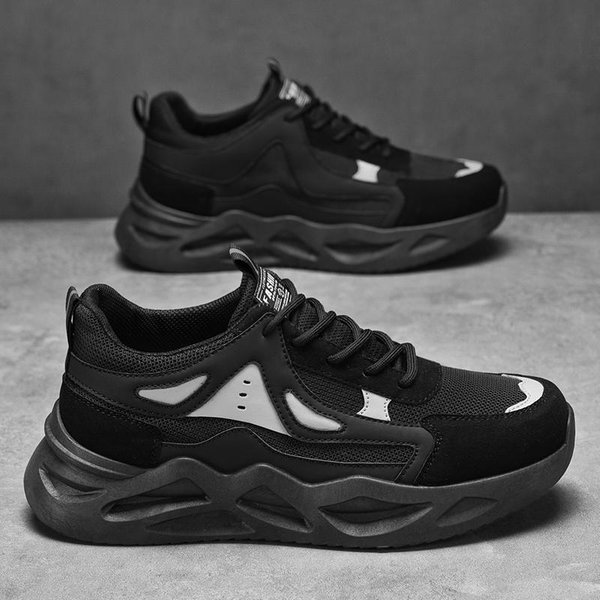 Zapatillas Zapatos De Correr Antideslizantes Zapatos Deportivos Para Exteriores Moda CóModos Transpirables Malla Suela Gruesa Con Cordones Zapatos Casuales 44-image