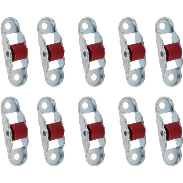 10 Uds. Polea Para Ventana Y Puerta Corredera, Rodillo Silencioso, Hardware De Rueda úNica De PláStico Con Base De 12Mm-image