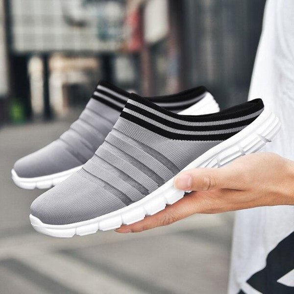 Zapatos De Hombre Ligeros CóModos Transpirables Zapatos De Verano Zapatos Planos De Mujer Talla Grande 35-46 Zapatos Casuales Para Caminar Al Aire Libre Hombre 42 Gris-image