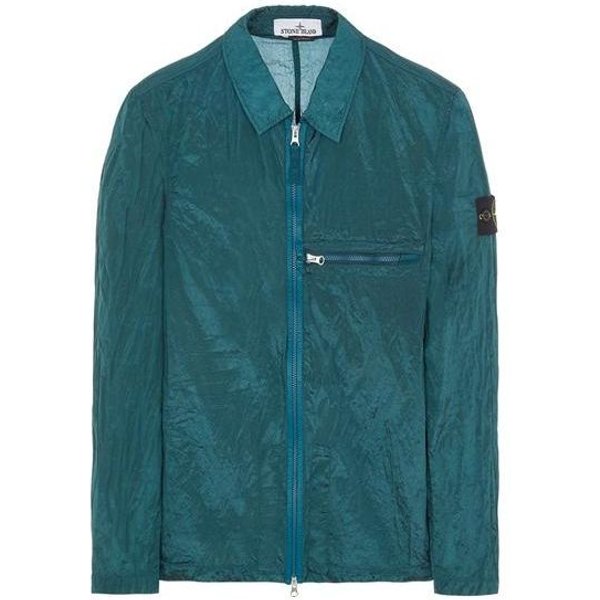 Chaqueta Con Cremallera Y Insignia Serie Nylon Metal Ss23 Stone Island Hombre Chaqueta Verde Botella 781510919-V0053 S Gray-image