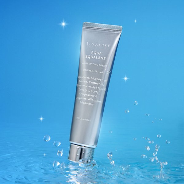 S.Nature Crema Hidratante Aqua Escualano 60Ml HidratacióN Profunda Cuidado De La Barrera CutáNea Poros Y Elasticidad 80Ml-image