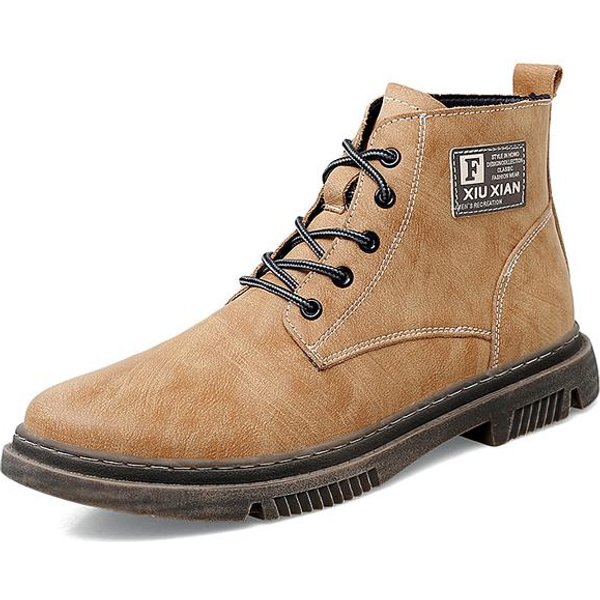 Botas De Hombre De Cuero Genuino Nuevas Botines CláSicos Para Hombre Zapatos Para Exterior Zapatos Casuales CóModos Primavera OtoñO Botas De Hombre 39 MarróN-image