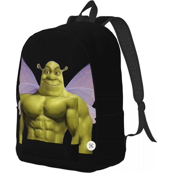 Mochila Divertida De Meme De Shrek Para Hombres Mujeres Genial Mochila Diaria Para Escuela Secundaria Trabajo Shrek Mariposa Bolso De Hombro Para PortáTil Ordenador Exterior Big 45X31X16Cm-image