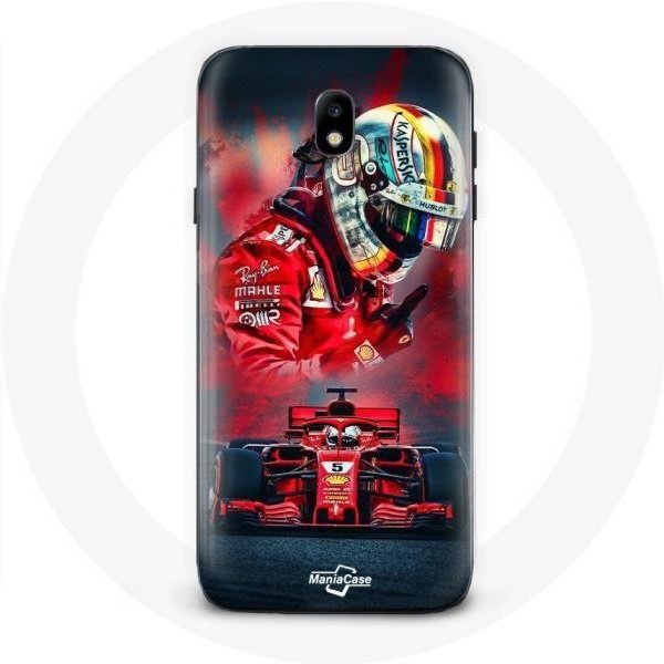 Funda Para Samsung Galaxy J7 2017 FóRmula 1 Sebastian Vettel Piloto F1 Roja-image