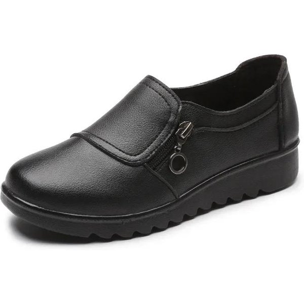 Zapatos Planos De Moda Para Mujer Mocasines Slip-On Ligeros Para Mujer Zapato Casual De Color SóLido VersáTil Zapatos De Mujer 41-image