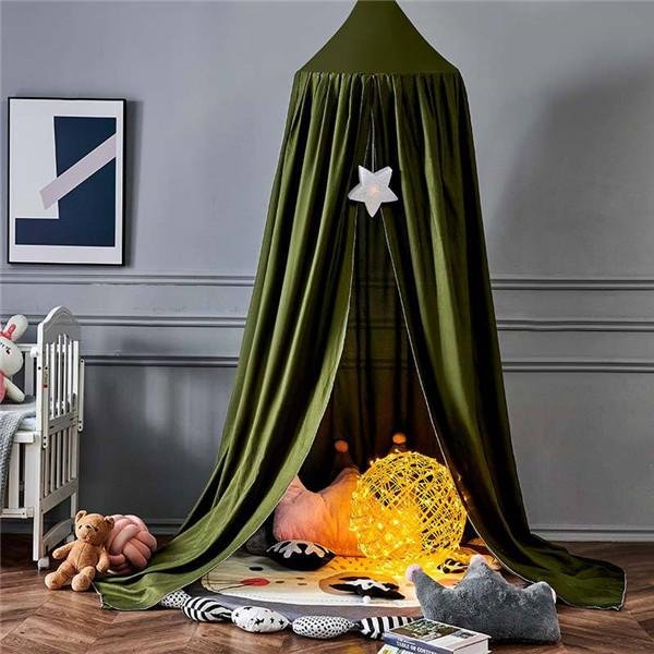 Princesa Ropa De Cama Dosel CúPula Cama Cortina Techo Juego Cama Tienda De CampañA Sombreado Mosquitera NiñOs NiñAs DecoracióN De Cabecera NO Light Gray-image