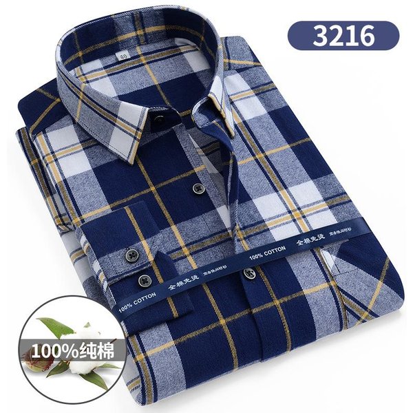 100% Czysta BawełNa Flanela MięKka Regularny KróJ DłUgi RęKaw Koszula Szczotkowana Pojedyncza Kieszeń Wygodna Casualowa Gruba Koszula W Kratę S-11XL 39 Gray-image