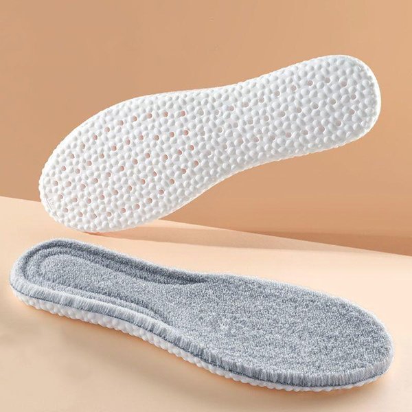 Plantillas De Felpa CáLidas Para Invierno Para Hombre Y Mujer, Almohadillas TéRmicas Gruesas Para Zapatos, Inserciones Deportivas Autocalentadas, Plantillas Suaves Para Zapatos 45-46 Gris-image