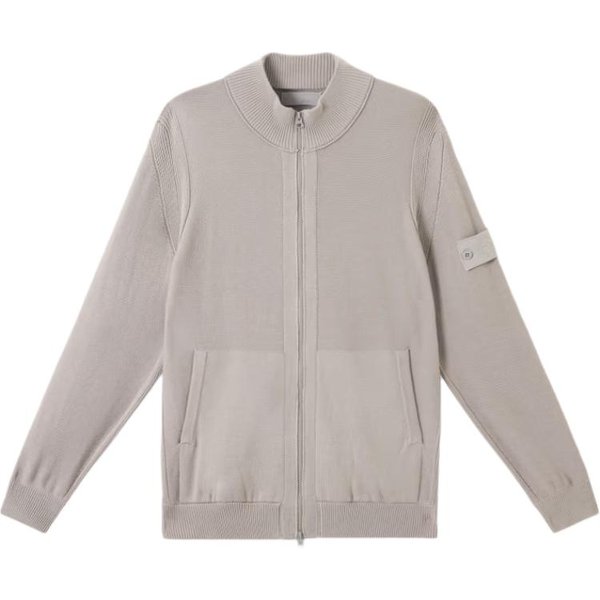 Chaqueta Larga Holgada Con Cuello Alto Y Cremallera De Paneles Stone Island Chaqueta Para Hombre Gris Blanco K1S1551000-02S00FA-V0064 M Gray-image