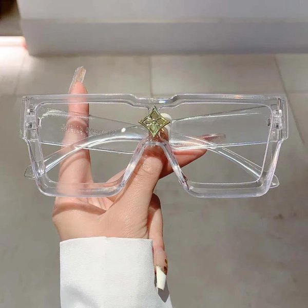 Nuevas Gafas De Sol Cuadradas De Montura Grande Para Mujer Hombre Marca De Lujo DiseñAdor Vintage Steampunk Gafas ProteccióN UV400 As The Picture Gray-image